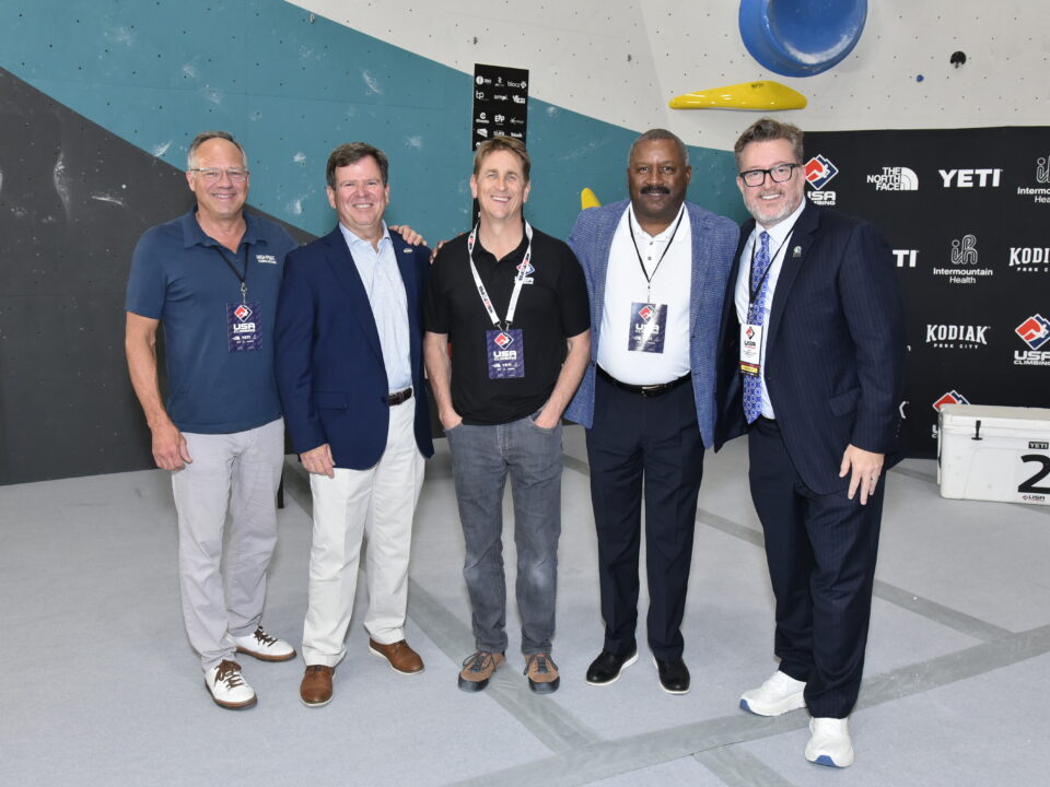 Johnny O'Brien, Ken Robinson, Marc Norman, Terry Prather, Jason Siegel. 2026 YETI Climbing National Championships